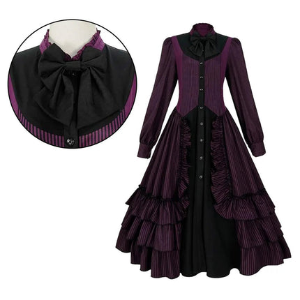 Costume Dress Women Medieval Gothic Black Lace Cosplay Costume - Costume Dress - Five Shell - Mad Fly Essentials