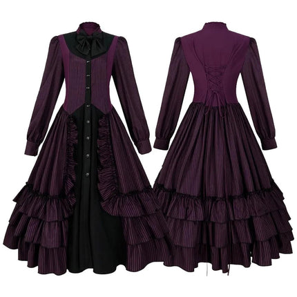 Costume Dress Women Medieval Gothic Black Lace Cosplay Costume - Costume Dress - Five Shell - Mad Fly Essentials