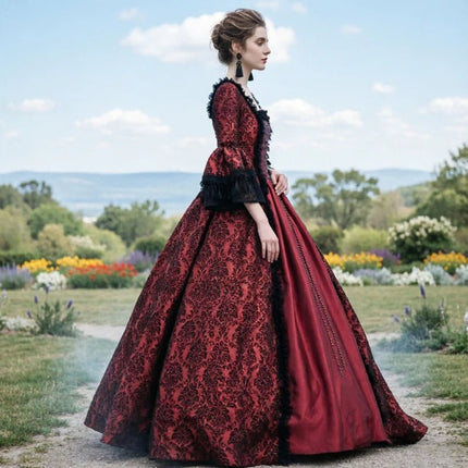 Costume Dress Women Medieval Halloween Retro Lace Court Dress - Costume Dress - Medieval Dress - Mad Fly Essentials