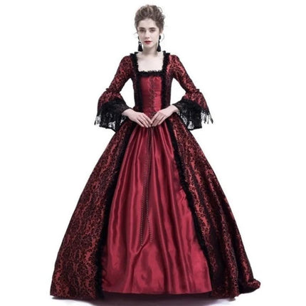 Costume Dress Women Medieval Halloween Retro Lace Court Dress - Costume Dress - Medieval Dress - Mad Fly Essentials