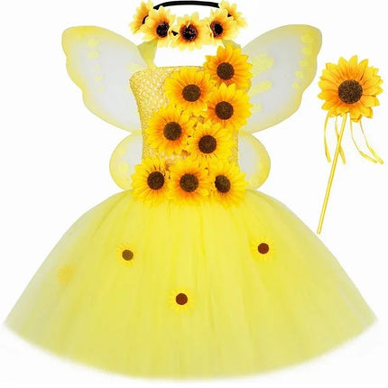 Costume Girl Yellow Sunflower Party Costume Dress - Costume - LADYBUGeR - Mad Fly Essentials
