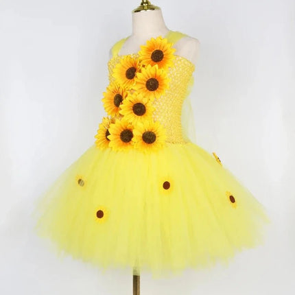 Costume Girl Yellow Sunflower Party Costume Dress - Costume - LADYBUGeR - Mad Fly Essentials