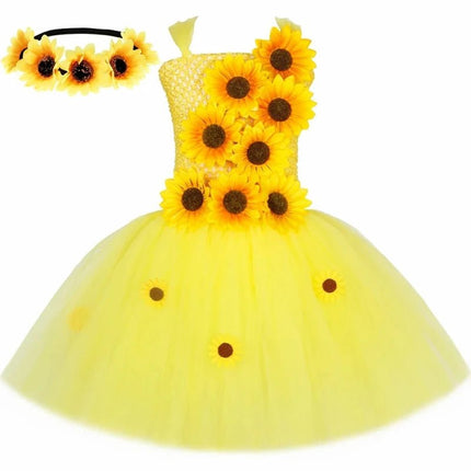 Costume Girl Yellow Sunflower Party Costume Dress - Costume - LADYBUGeR - Mad Fly Essentials