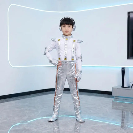 Costume Kids Boy Robot White Silver Astronaut Costume Set - Costume - Costumes Plus - Mad Fly Essentials