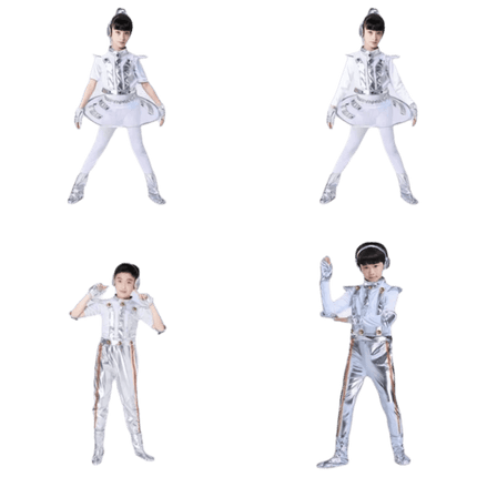 Costume Kids Boy Robot White Silver Astronaut Costume Set - Costume - Costumes Plus - Mad Fly Essentials