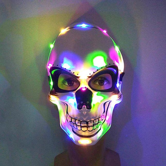 Costume Mask Funny Halloween Half Face Neon Mask - Costume Mask - LEDP - Mad Fly Essentials