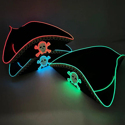 Costume Mask Newstyle LED Captain Pirate Hat Skull Masks - Costume Mask - NewB - Mad Fly Essentials