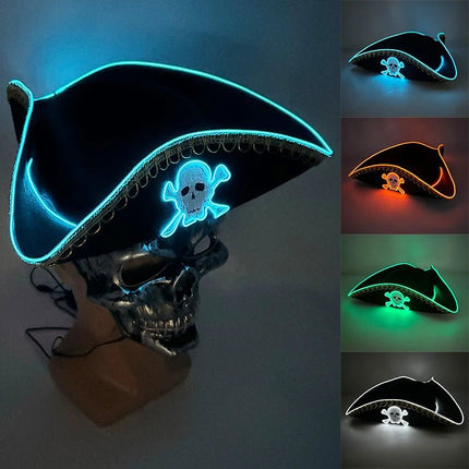 Costume Mask Newstyle LED Captain Pirate Hat Skull Masks - Costume Mask - NewB - Mad Fly Essentials