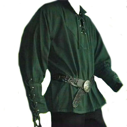 Costume Men Nordic Medieval Pirate Tunic Shirt - Costume - Retro Dress - Mad Fly Essentials