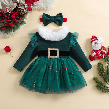 Costume Set Baby Girl 2pc Christmas Tulle Dress - Costume Set - Anonymity - Mad Fly Essentials