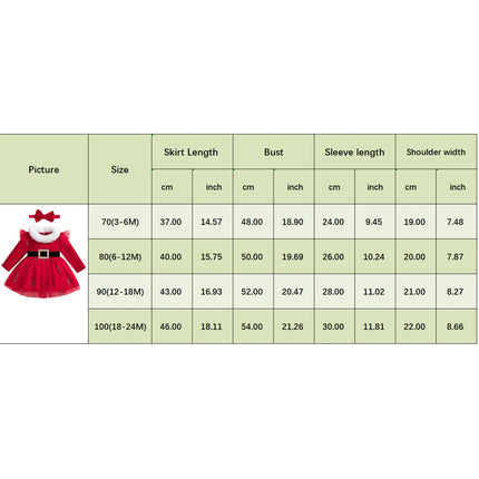 Costume Set Baby Girl 2pc Christmas Tulle Dress - Costume Set - Anonymity - Mad Fly Essentials