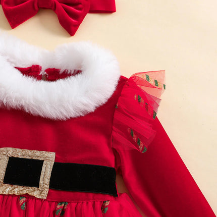 Costume Set Baby Girl 2pc Christmas Tulle Dress - Costume Set - Anonymity - Mad Fly Essentials