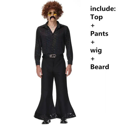 Costume Set Men 70s Retro Couple Cosplay Costume - Costume Set - Costumes Plus - Mad Fly Essentials