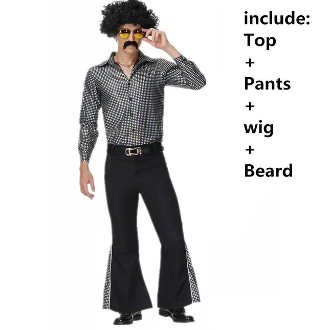 Costume Set Men 70s Retro Couple Cosplay Costume - Costume Set - Costumes Plus - Mad Fly Essentials