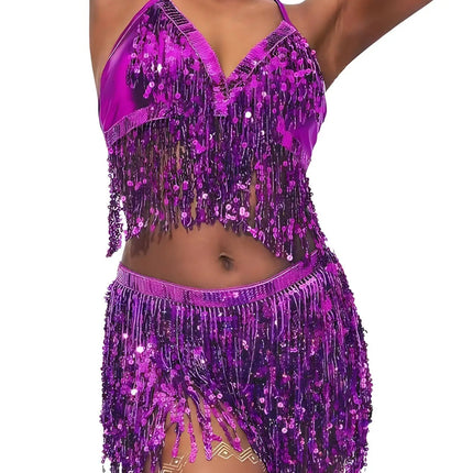 Costume Set Women Belly Dancing Halter Costume Skirt - Costume Set - Tiaobug - Mad Fly Essentials