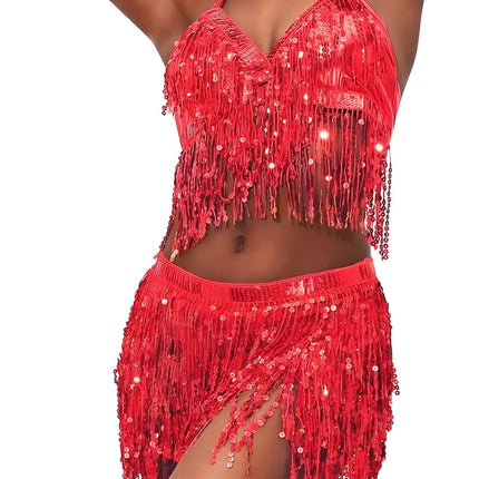 Costume Set Women Belly Dancing Halter Costume Skirt - Costume Set - Tiaobug - Mad Fly Essentials
