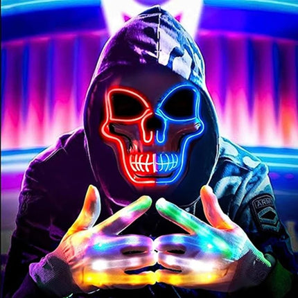 Costume Wear 1p LED Neon Flashing Gloves - Costume Wear - YEAHUI EL - Mad Fly Essentials