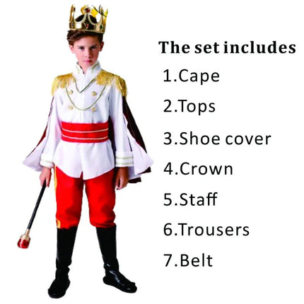 Costume Wear Boy King Carnival Medieval 7pc Outfit - Costume Wear - kids Tales - Mad Fly Essentials