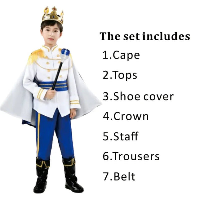 Costume Wear Boy King Carnival Medieval 7pc Outfit - Costume Wear - kids Tales - Mad Fly Essentials