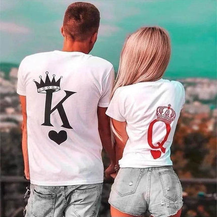 Couple Matching King Q Graphic Shirt - Mad Fly Essentials