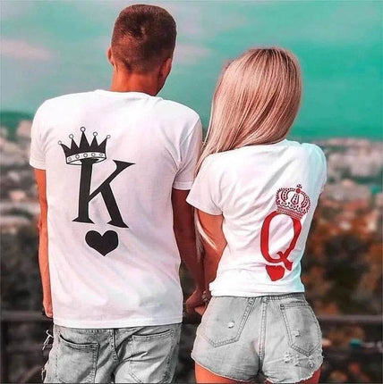 Couple Matching King Q Graphic Shirt - Mad Fly Essentials