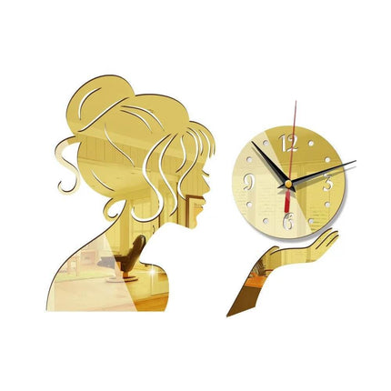 Creative Fairy Girl Mirror Wall Clock - Wall Clock - joid'art - Mad Fly Essentials