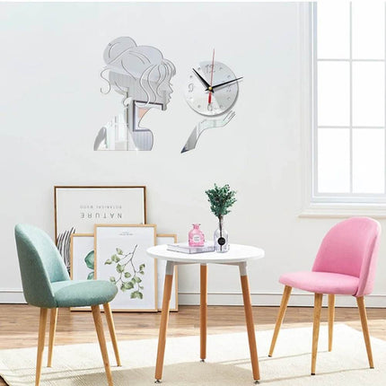 Creative Fairy Girl Mirror Wall Clock - Wall Clock - joid'art - Mad Fly Essentials