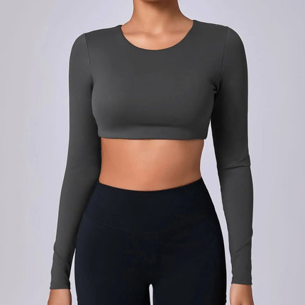 Crop Top Women Black Seamless Fitness Top - Crop Top - Vaambii - Mad Fly Essentials