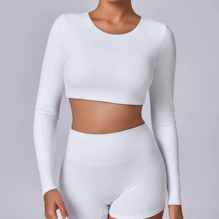 Crop Top Women Black Seamless Fitness Top - Crop Top - Vaambii - Mad Fly Essentials