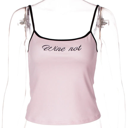 Crop Top Women Summer Wine Backless Streetwear Tops - Crop Top - Cryptographic - Mad Fly Essentials