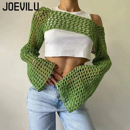 Crop Top Women Vintage Summer Hollow Top - Crop Top - Hirigin - Mad Fly Essentials