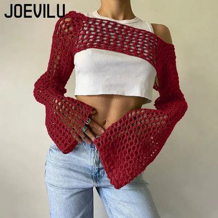 Crop Top Women Vintage Summer Hollow Top - Crop Top - Hirigin - Mad Fly Essentials