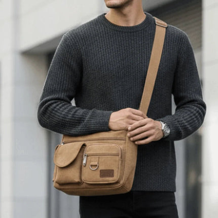 Crossbody Bag Heavy Duty Men Washable Retro Satchel Bag - Crossbody Bag - staye - Mad Fly Essentials