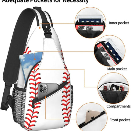 Crossbody Bag Men Baseball Sling Chest Bag Crossbody Bag heatboywade Mad Fly Essentials