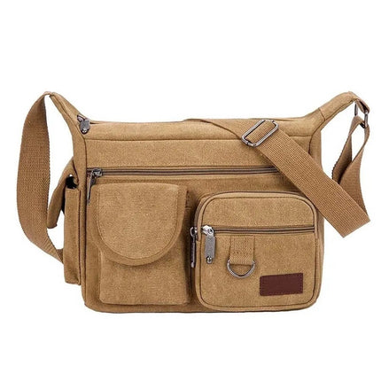 Crossbody Bag Men Business Casual Canvas Laptop Bag - Crossbody Bag - staye - Mad Fly Essentials