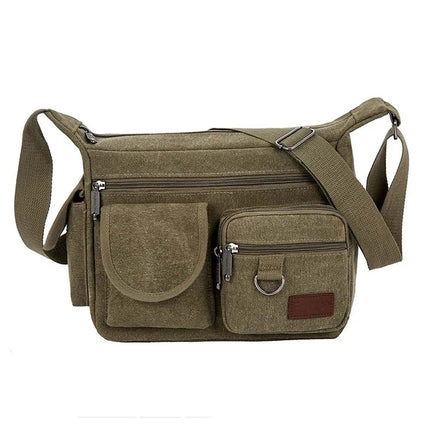 Crossbody Bag Men Business Casual Canvas Laptop Bag - Crossbody Bag - staye - Mad Fly Essentials