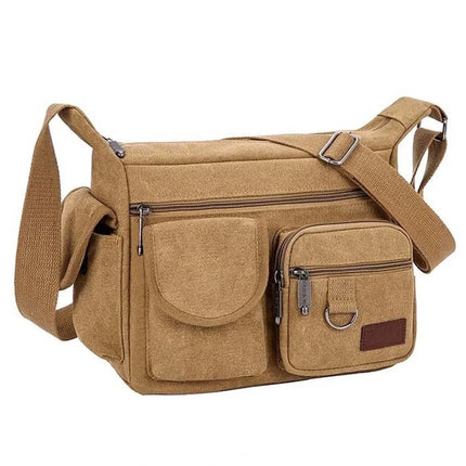 Crossbody Bag Men Business Casual Canvas Laptop Bag - Crossbody Bag - staye - Mad Fly Essentials