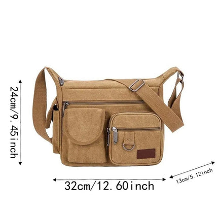 Crossbody Bag Men Business Casual Canvas Laptop Bag - Crossbody Bag - staye - Mad Fly Essentials
