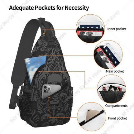 Crossbody Bag Men Skeleton Souls Travel Bag - Crossbody Bag - heatboywade - Mad Fly Essentials
