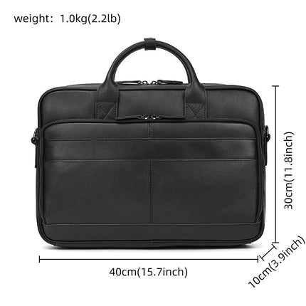 Crossbody Bag Retro Leather Casual 15.6' Business Briefcase - Crossbody Bag - LEATHFOCUS - Mad Fly Essentials