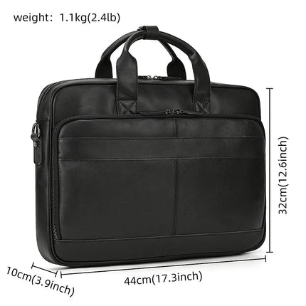 Crossbody Bag Retro Leather Casual 15.6' Business Briefcase - Crossbody Bag - LEATHFOCUS - Mad Fly Essentials