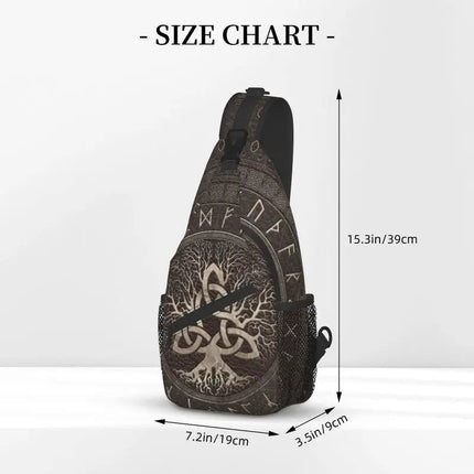 Crossbody Bag Tree of Life Vikings Brown Leather Sling Bags - Crossbody Bag - CPLIFE - Mad Fly Essentials
