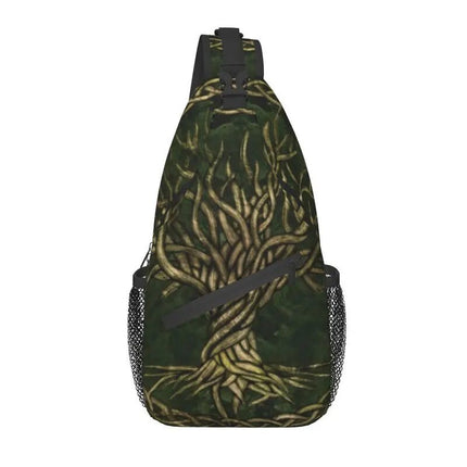 Crossbody Bag Tree of Life Vikings Brown Leather Sling Bags - Crossbody Bag - CPLIFE - Mad Fly Essentials