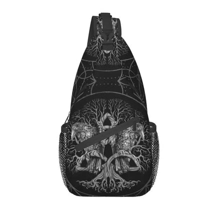 Crossbody Bag Tree of Life Vikings Brown Leather Sling Bags - Crossbody Bag - CPLIFE - Mad Fly Essentials