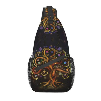 Crossbody Bag Tree of Life Vikings Brown Leather Sling Bags - Crossbody Bag - CPLIFE - Mad Fly Essentials
