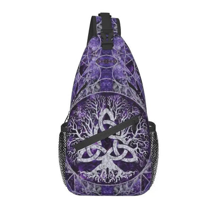 Crossbody Bag Tree of Life Vikings Brown Leather Sling Bags - Crossbody Bag - CPLIFE - Mad Fly Essentials