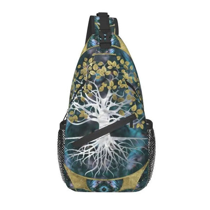 Crossbody Bag Tree of Life Vikings Brown Leather Sling Bags - Crossbody Bag - CPLIFE - Mad Fly Essentials