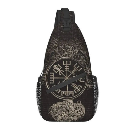 Crossbody Bag Tree of Life Vikings Brown Leather Sling Bags - Crossbody Bag - CPLIFE - Mad Fly Essentials