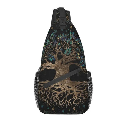 Crossbody Bag Tree of Life Vikings Brown Leather Sling Bags - Crossbody Bag - CPLIFE - Mad Fly Essentials