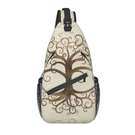 Crossbody Bag Tree of Life Vikings Brown Leather Sling Bags - Crossbody Bag - CPLIFE - Mad Fly Essentials